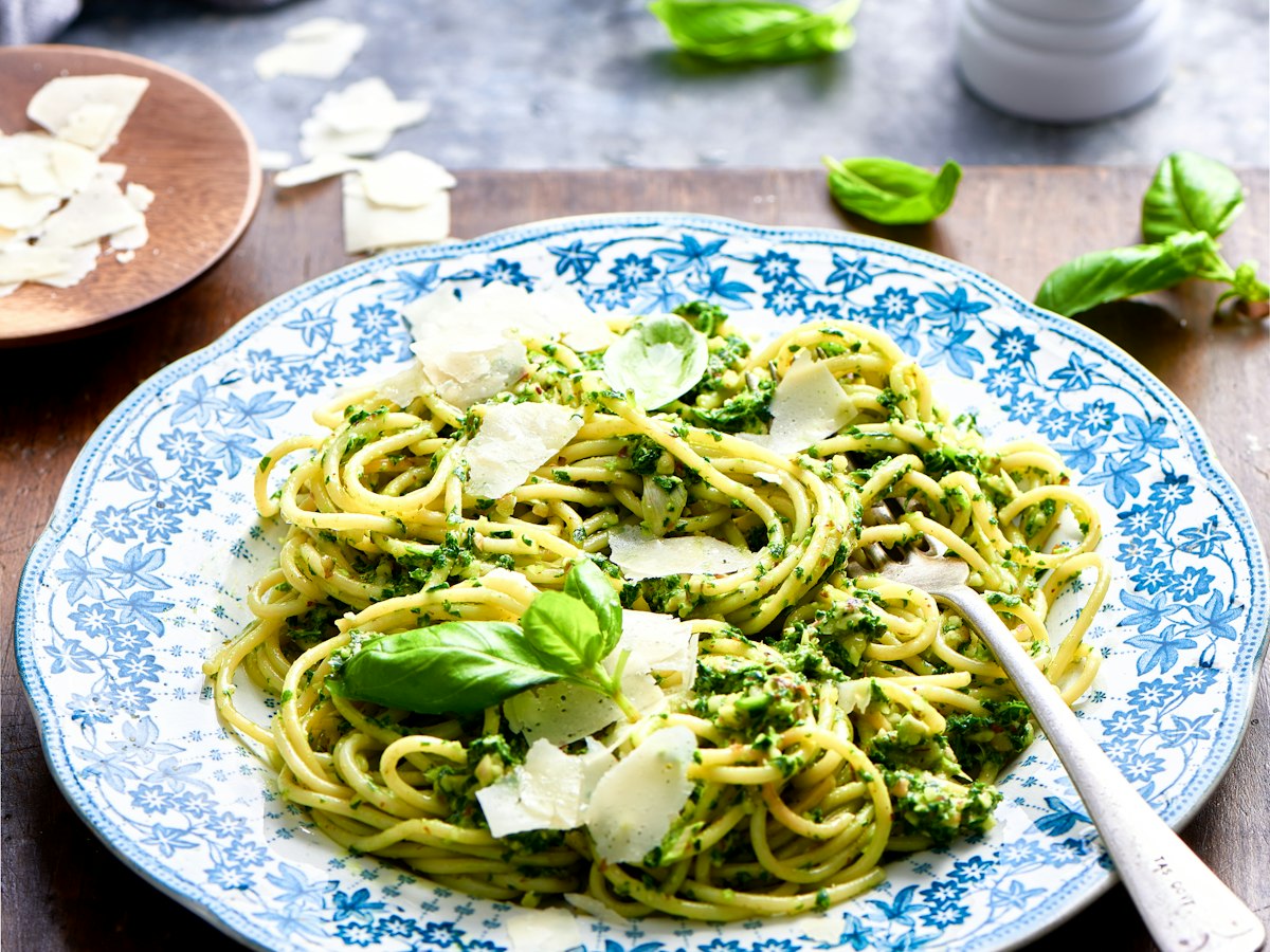 Pasta pesto med kyckling